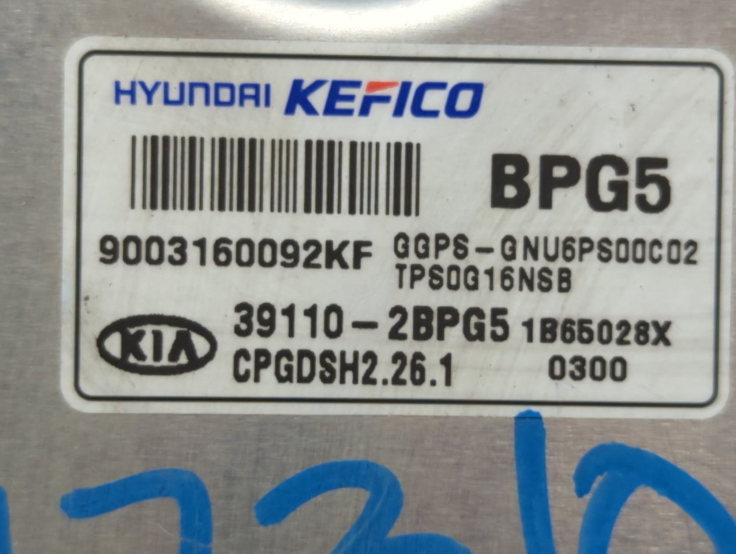 2017-2019 Kia Soul PCM Engine Control Computer ECU ECM PCU OEM P/N:39110-2BPG6 39110-2BPG7 Fits Fits 2017 2018 2019 OEM Used