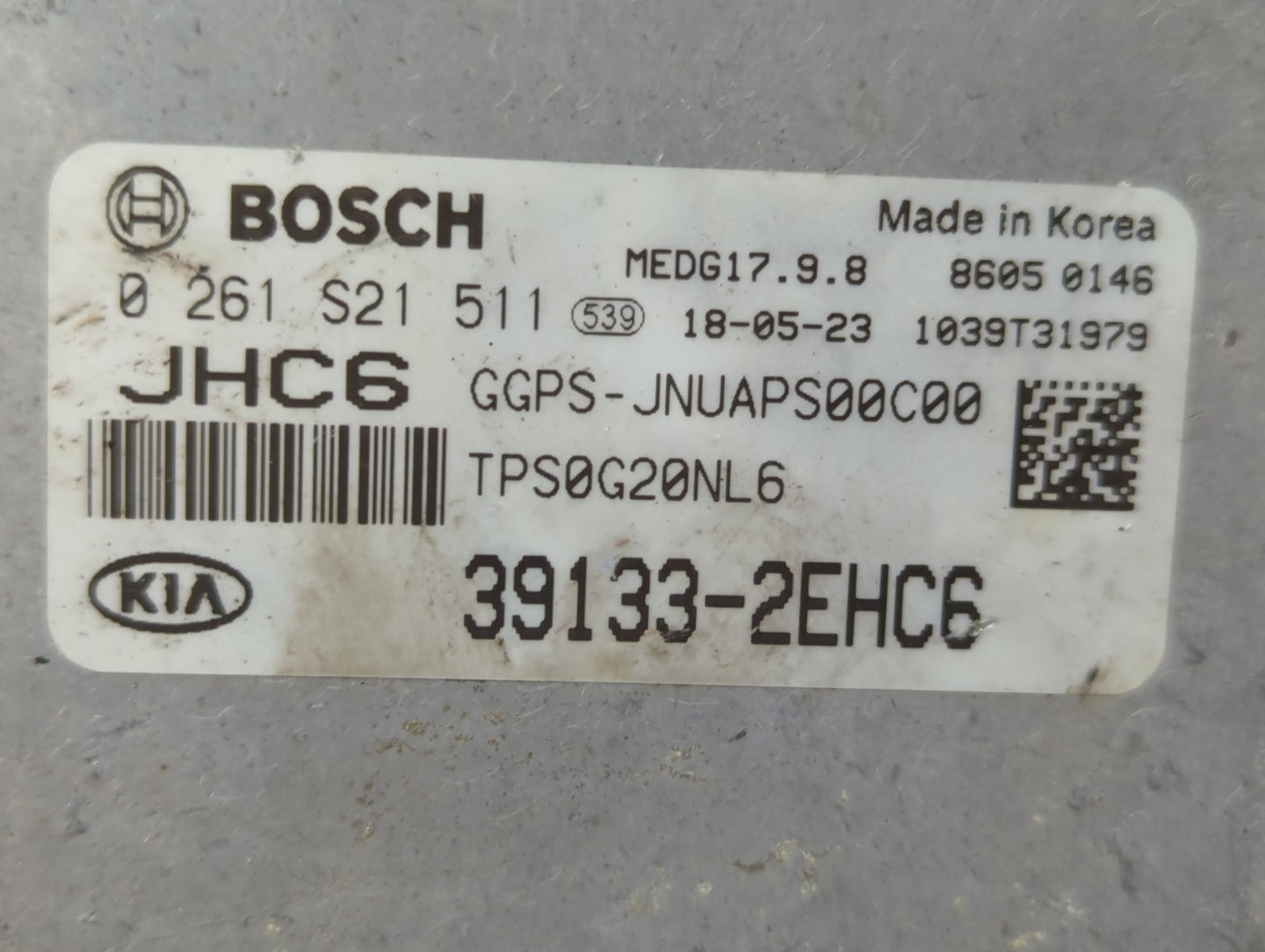 2019 Kia Soul PCM Engine Control Computer ECU ECM PCU OEM P/N:39133-2EHC7 39131-2EHC6 Fits OEM Used Auto Parts - Oemusedauto