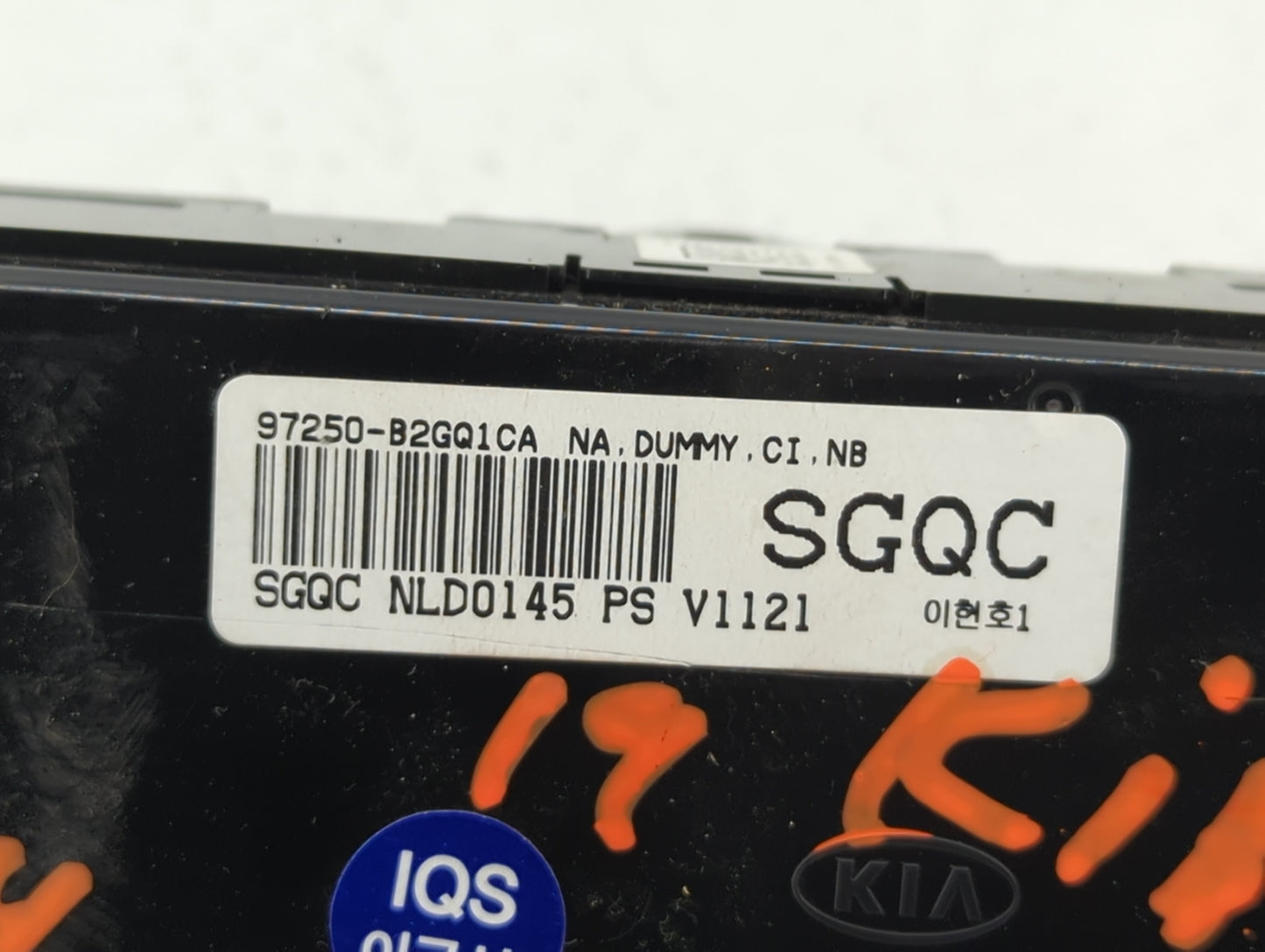 2017-2019 Kia Soul Climate Control Module Temperature AC/Heater Replacement P/N:97250-B2GQ1CA Fits Fits 2017 2018 2019 OEM U