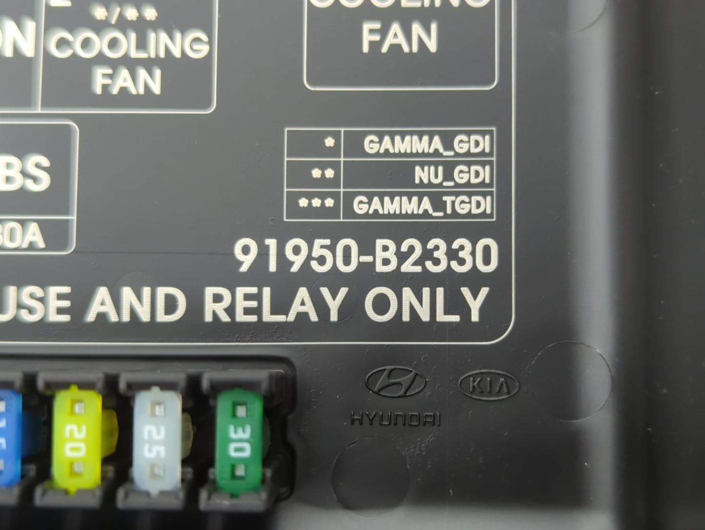 2017-2019 Kia Soul Fusebox Fuse Box Panel Relay Module P/N:91950-B2330 Fits Fits 2017 2018 2019 OEM Used Auto Parts - Oemuse