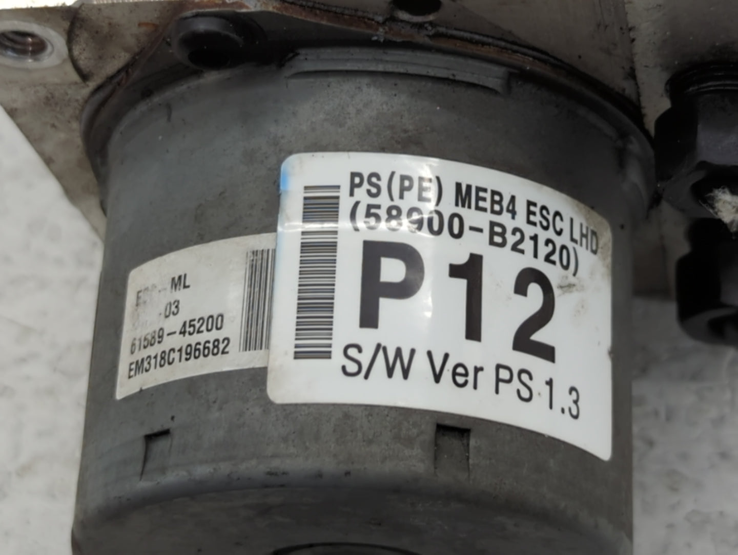 2017-2019 Kia Soul ABS Pump Control Module Replacement P/N:61589-45200 58920-B2120 Fits Fits 2017 2018 2019 OEM Used Auto Pa