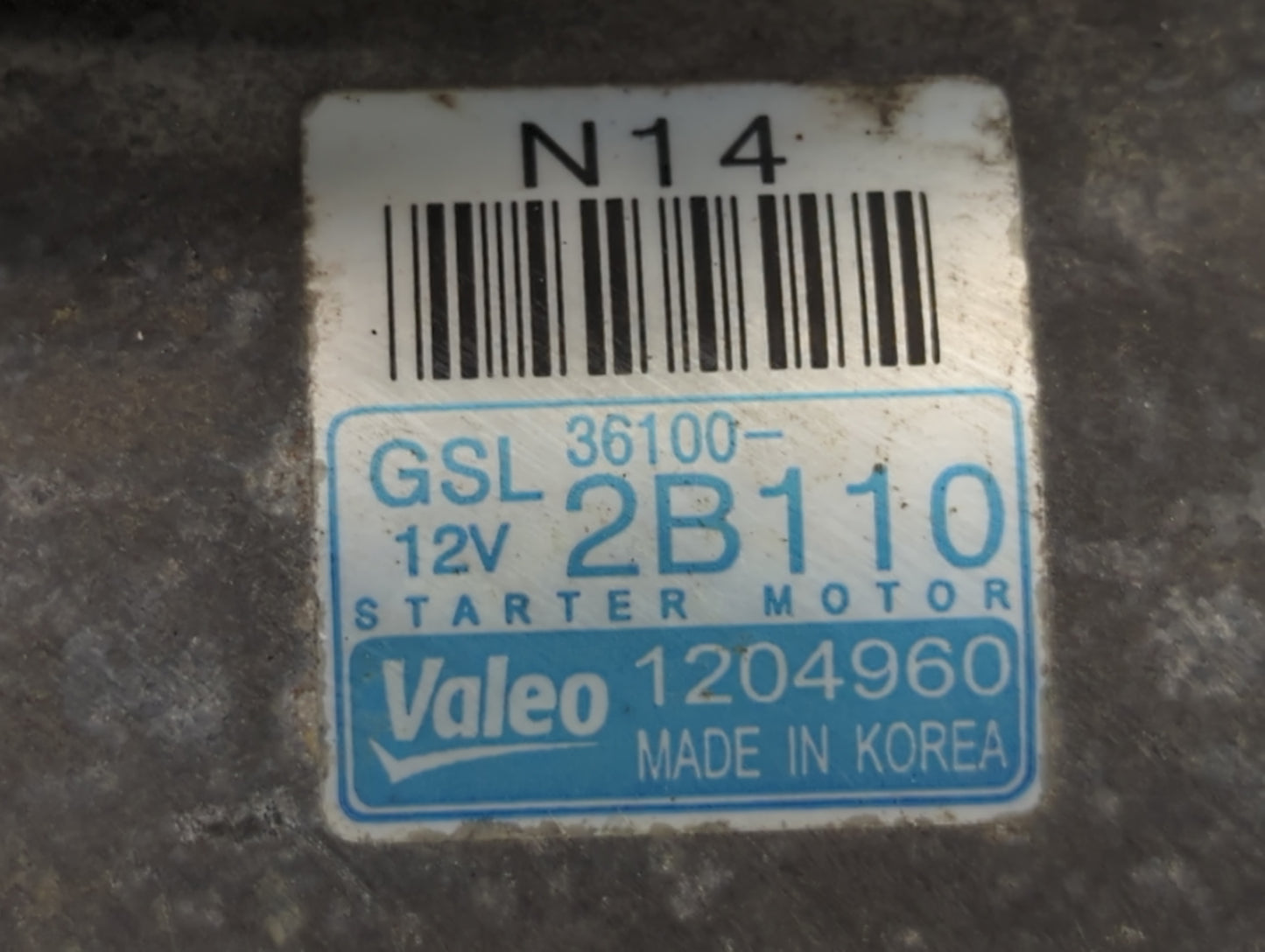 2014-2019 Kia Soul Car Starter Motor Solenoid OEM P/N:36100-2B110 Fits Fits 2014 2015 2016 2017 2018 2019 OEM Used Auto Part