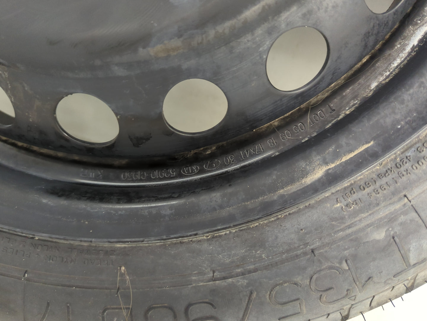 2017-2022 Kia Sportage Spare Donut Tire Wheel Rim Oem - Oemusedautoparts1.com