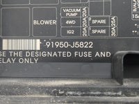 2018-2020 Kia Stinger Fusebox Fuse Box Panel Relay Module P/N:91950-J5822 Fits Fits 2018 2019 2020 OEM Used Auto Parts - Oem