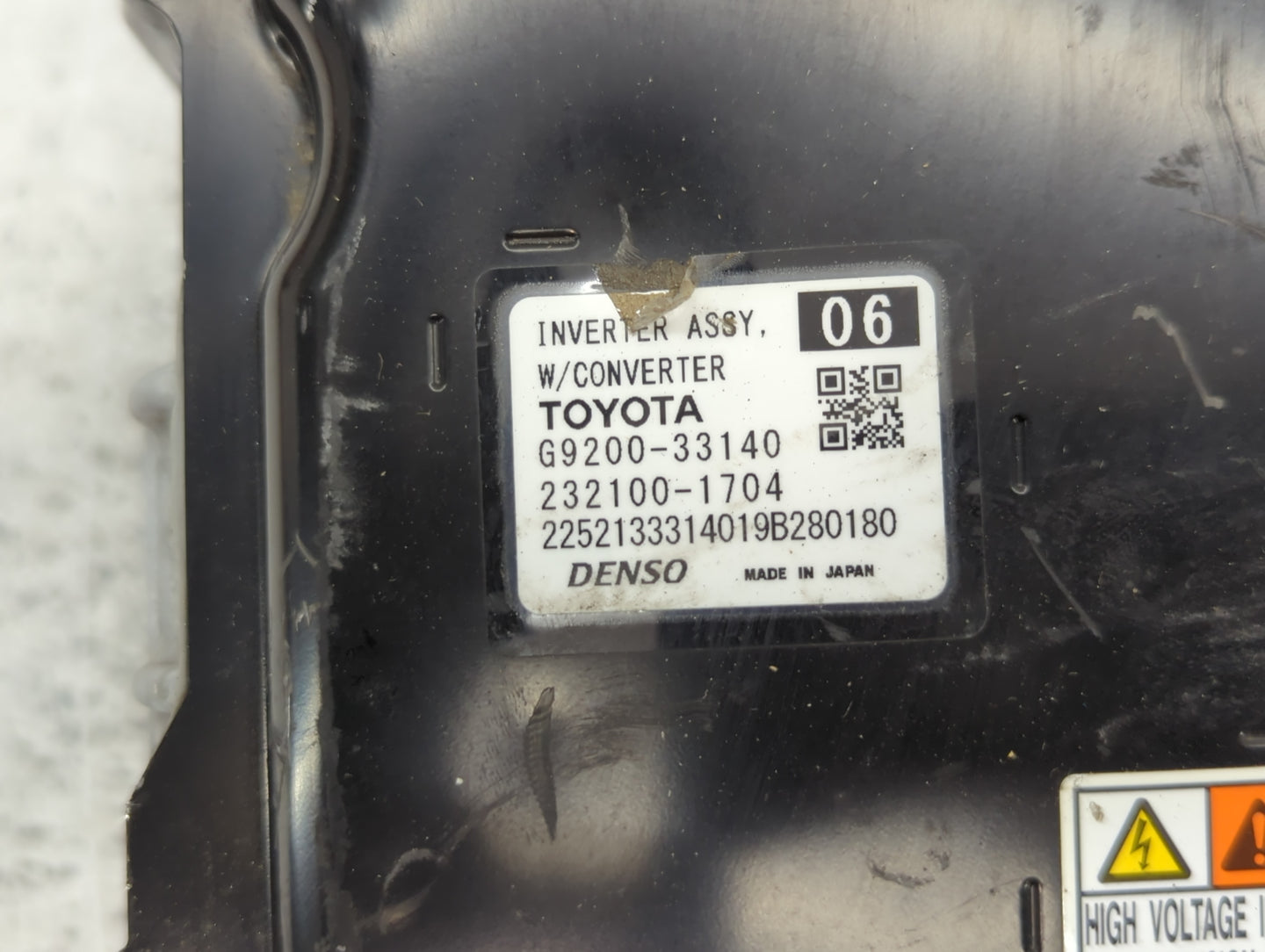 2019-2022 Lexus Es300h Hybrid DC Synergy Drive Power Inverter P/N:232100-1704 G9200-33140 Fits Fits 2018 2019 2020 2021 2022