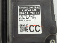 2019 Lexus Nx300 PCM Engine Control Computer ECU ECM PCU OEM P/N:89661-78720 276200-8652 Fits OEM Used Auto Parts - Oemuseda