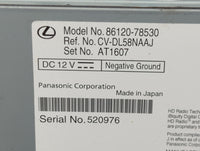 2019 Lexus Nx300h Radio AM FM Cd Player Receiver Replacement P/N:86120-78530 Fits OEM Used Auto Parts - Oemusedautoparts1.co