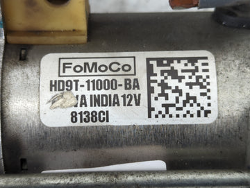 2019 Lincoln Continental Car Starter Motor Solenoid OEM P/N:HD9T-11000-BA Fits OEM Used Auto Parts