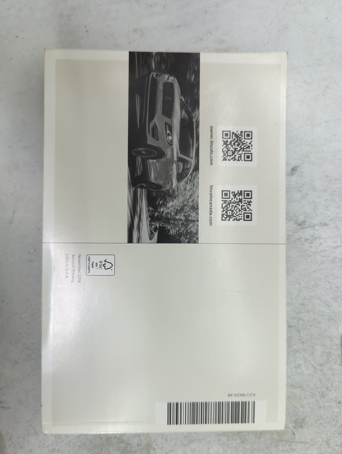 2019 Lincoln Mkc Owners Manual Book Guide P/N:KJ7J 19A321 AB KJ7J-19A321-AB OEM Used Auto Parts - Oemusedautoparts1.com