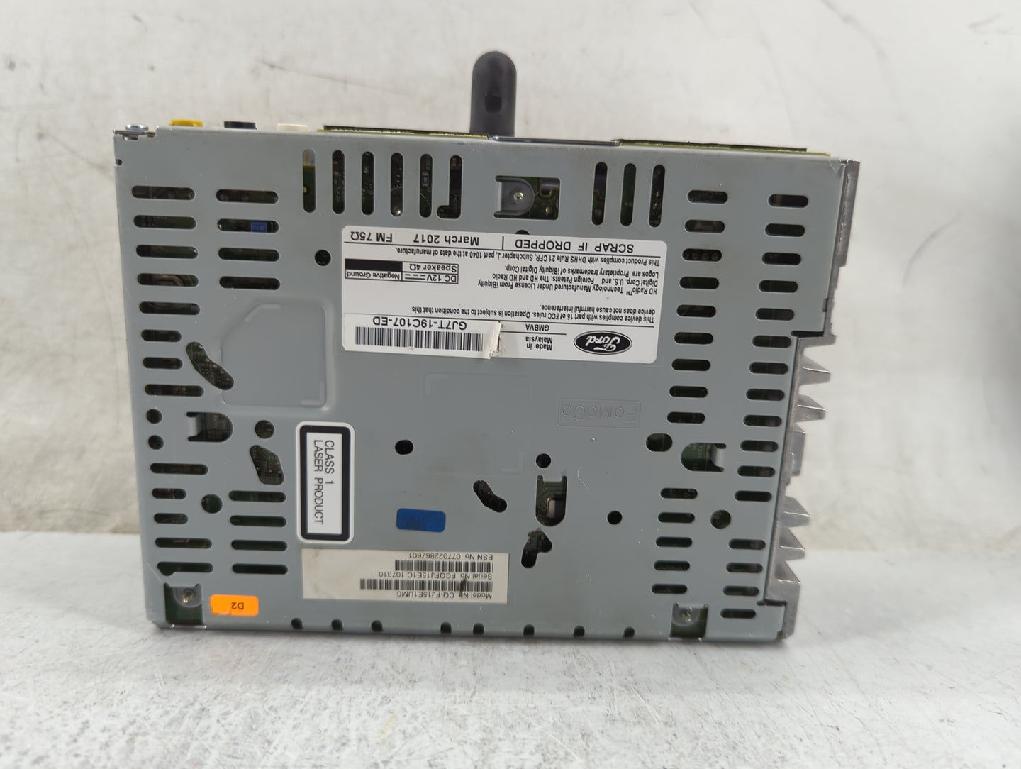 2017-2019 Lincoln Mkc Radio AM FM Cd Player Receiver Replacement P/N:GJ7T-19C107-ED Fits Fits 2017 2018 2019 OEM Used Auto P