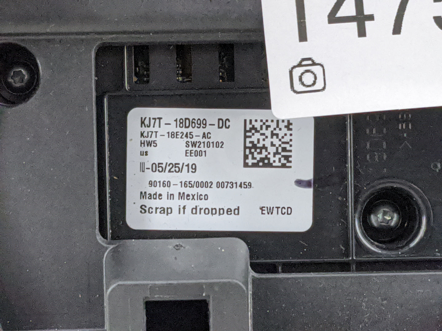 2019 Lincoln Mkc Climate Control Module Temperature AC/Heater Replacement P/N:KJ7T-18D699-DC KJ7T-18E245-AC Fits OEM Used Au