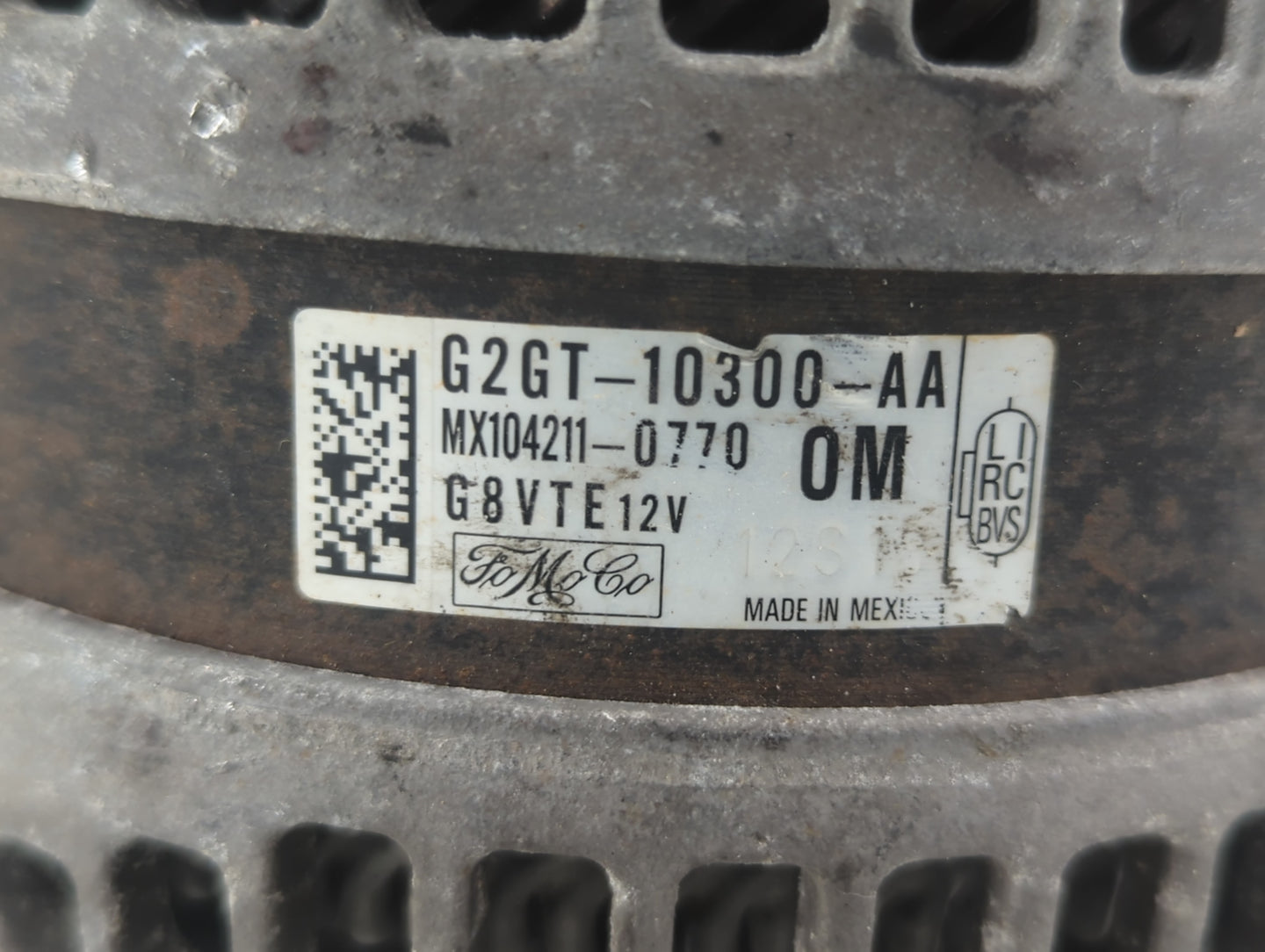 2015-2019 Lincoln Mkc Alternator Replacement Generator Charging Assembly Engine OEM P/N:G2GT-10300-AA Fits OEM Used Auto Par