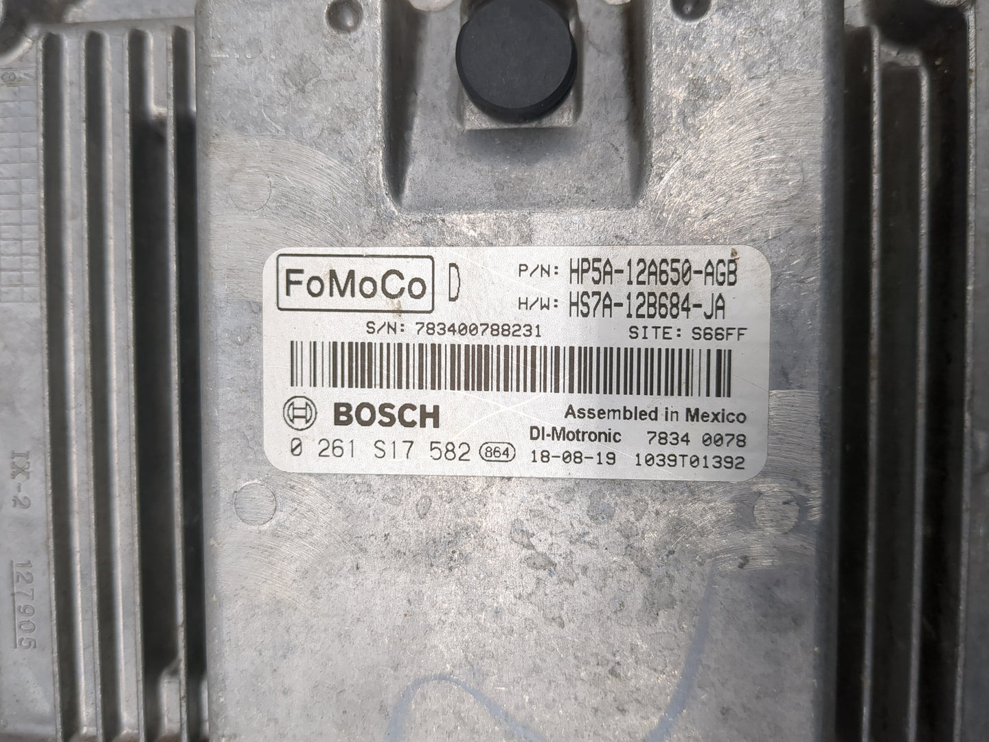 2017-2019 Lincoln Mkz PCM Engine Control Computer ECU ECM PCU OEM P/N:HP5A-12A650-AGB 0 261 S17 582 Fits Fits 2017 2018 2019