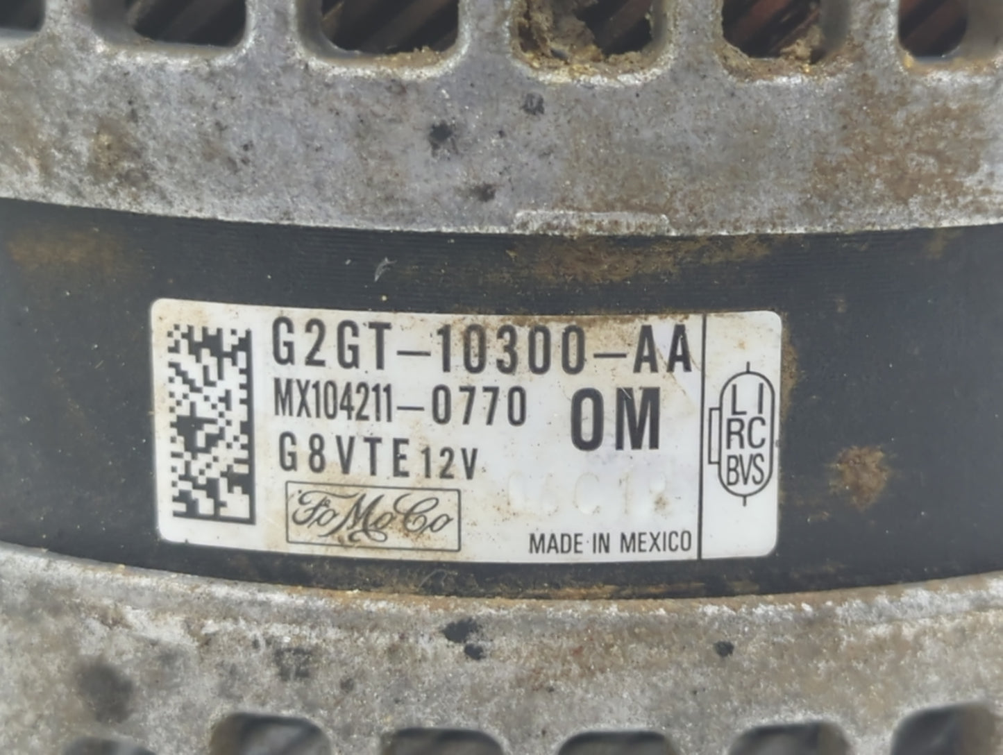 2013-2020 Lincoln Mkz Alternator Replacement Generator Charging Assembly Engine OEM P/N:G2GT-10300-AA Fits OEM Used Auto Par