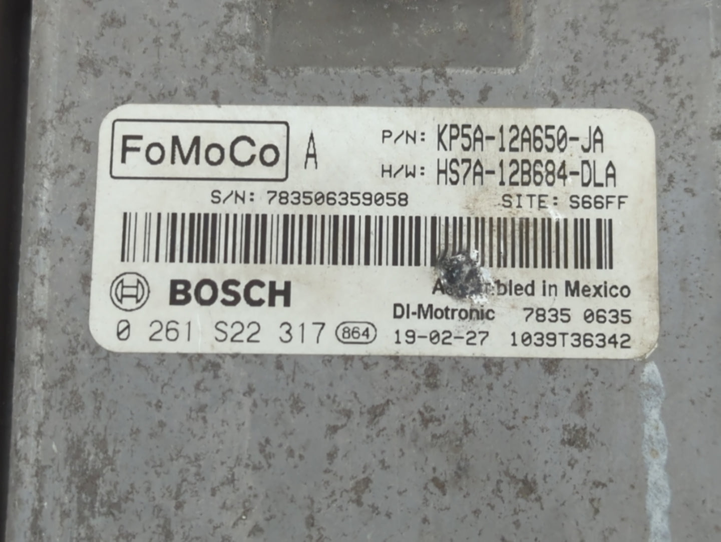 2017-2019 Lincoln Mkz PCM Engine Control Computer ECU ECM PCU OEM P/N:HS7A-12B684-DLA KP5A-12A650-JA Fits Fits 2017 2018 201
