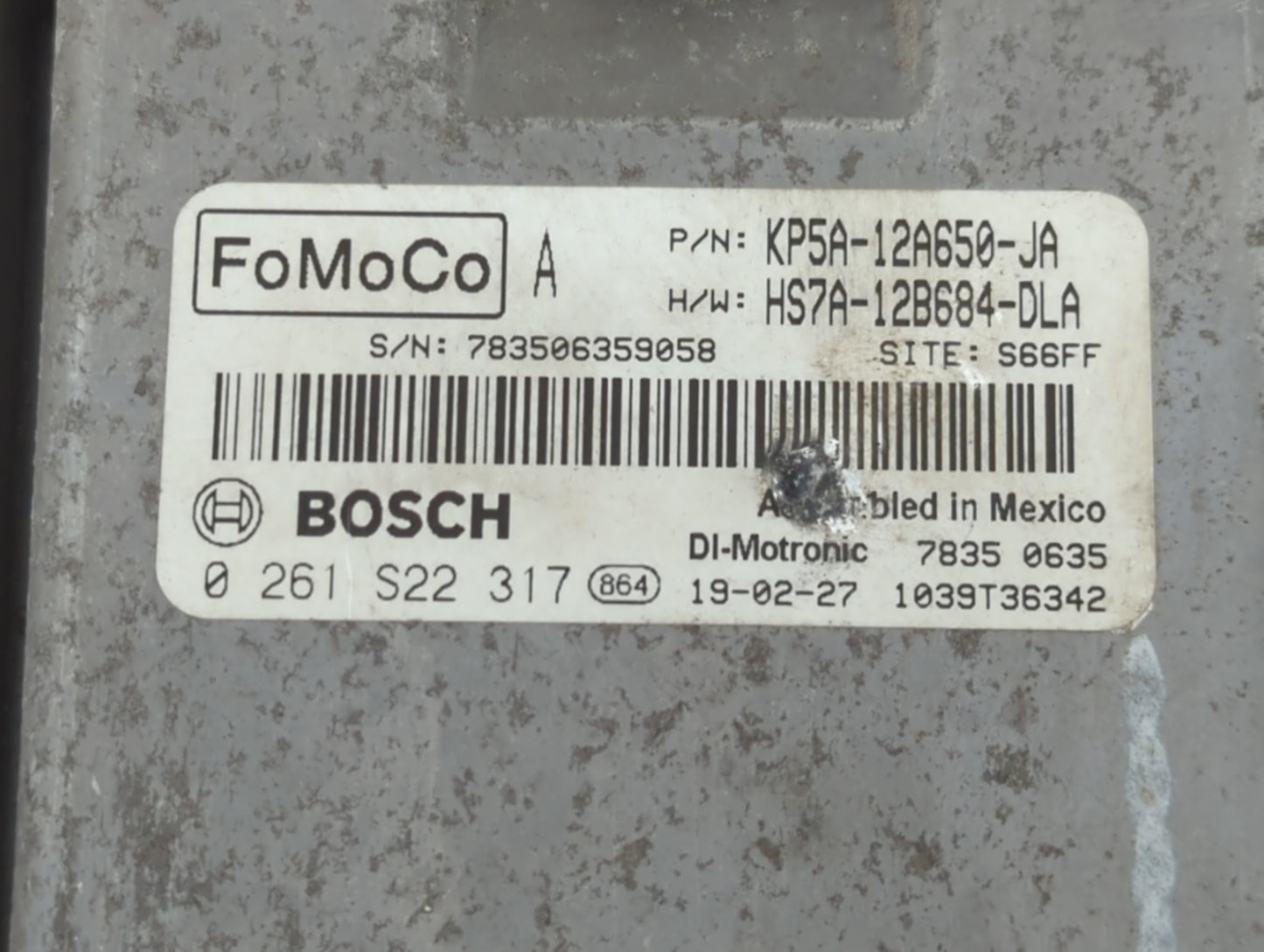 2017-2019 Lincoln Mkz PCM Engine Control Computer ECU ECM PCU OEM P/N:HS7A-12B684-DLA KP5A-12A650-JA Fits Fits 2017 2018 201
