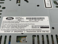2019-2020 Lincoln Nautilus Radio AM FM Cd Player Receiver Replacement P/N:HA1T-19C107-HD Fits Fits 2019 2020 OEM Used Auto P