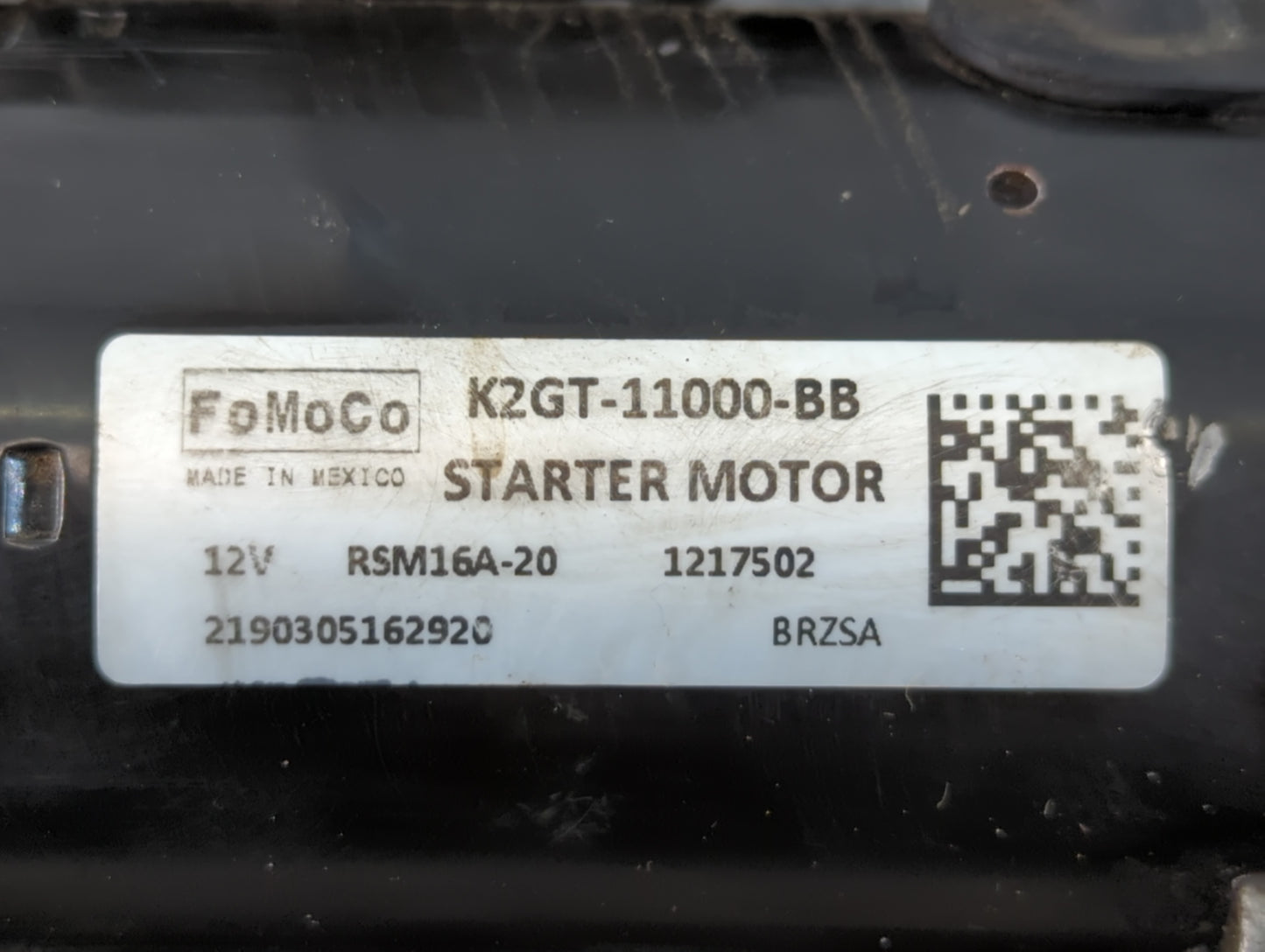 2019 Lincoln Nautilus Car Starter Motor Solenoid OEM P/N:K2GT-11000-BB Fits Fits 2020 2021 2022 OEM Used Auto Parts - Oemuse