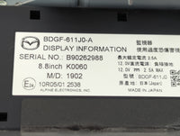 2019-2022 Mazda 3 Information Display Screen - Oemusedautoparts1.com