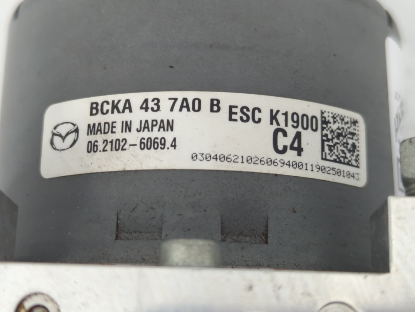 2019-2022 Mazda 3 ABS Pump Control Module Replacement P/N:ESC K1900 43 4A0 B Fits Fits 2019 2020 2021 2022 OEM Used Auto Par