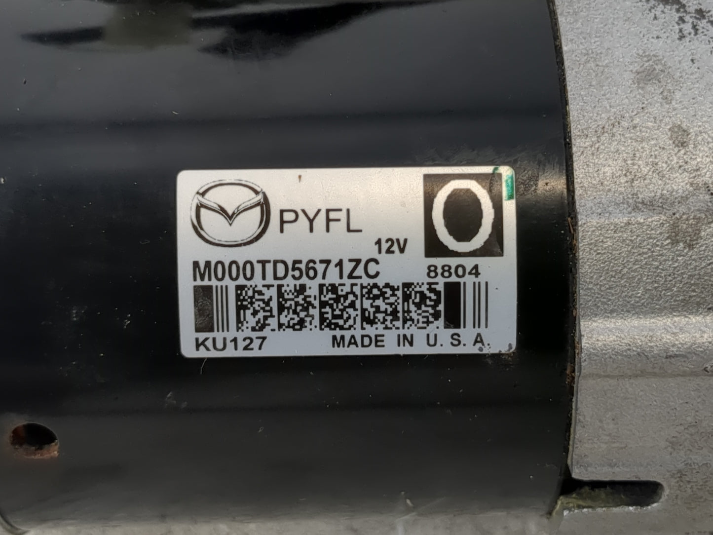 2019-2022 Mazda Cx-5 Car Starter Motor Solenoid OEM P/N:M000TD5671ZC Fits Fits 2016 2017 2018 2019 2020 2021 2022 OEM Used A