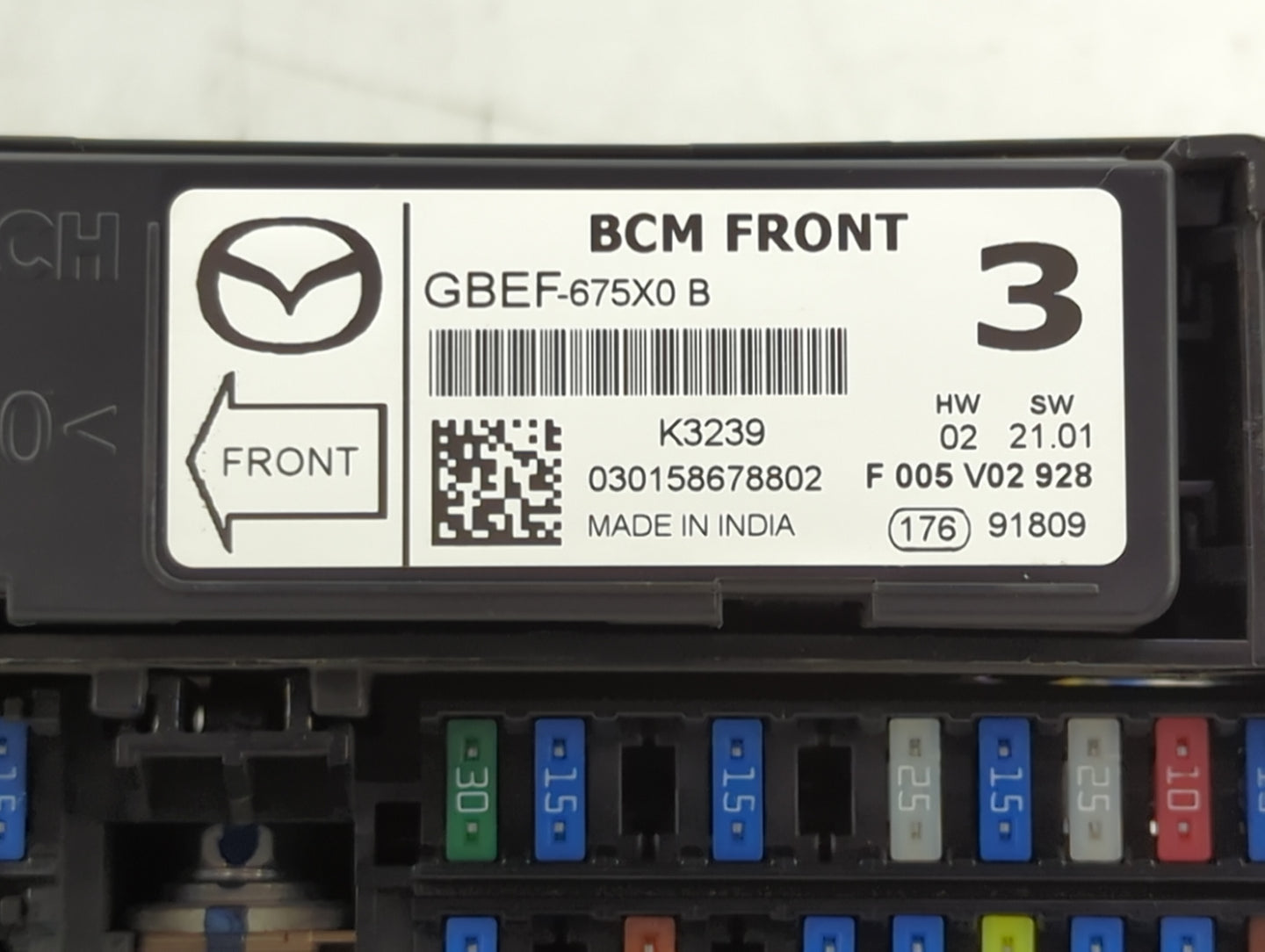 2013-2022 Mazda Cx-5 Fusebox Fuse Box Panel Relay Module P/N:GBEF-675X0 Fits OEM Used Auto Parts - Oemusedautoparts1.com