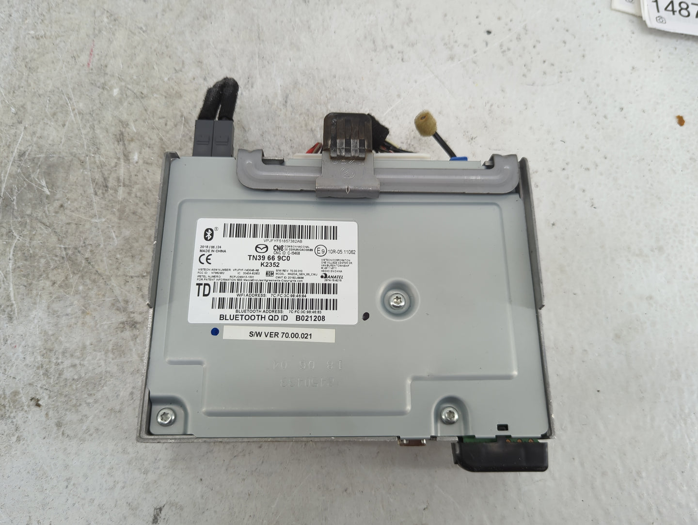 2019 Mazda Cx-5 Radio AM FM Cd Player Receiver Replacement P/N:TN39 66 9C0 VPJFYF51857382AB, VPJFYF-14D046-AB, NTB62932 Fits