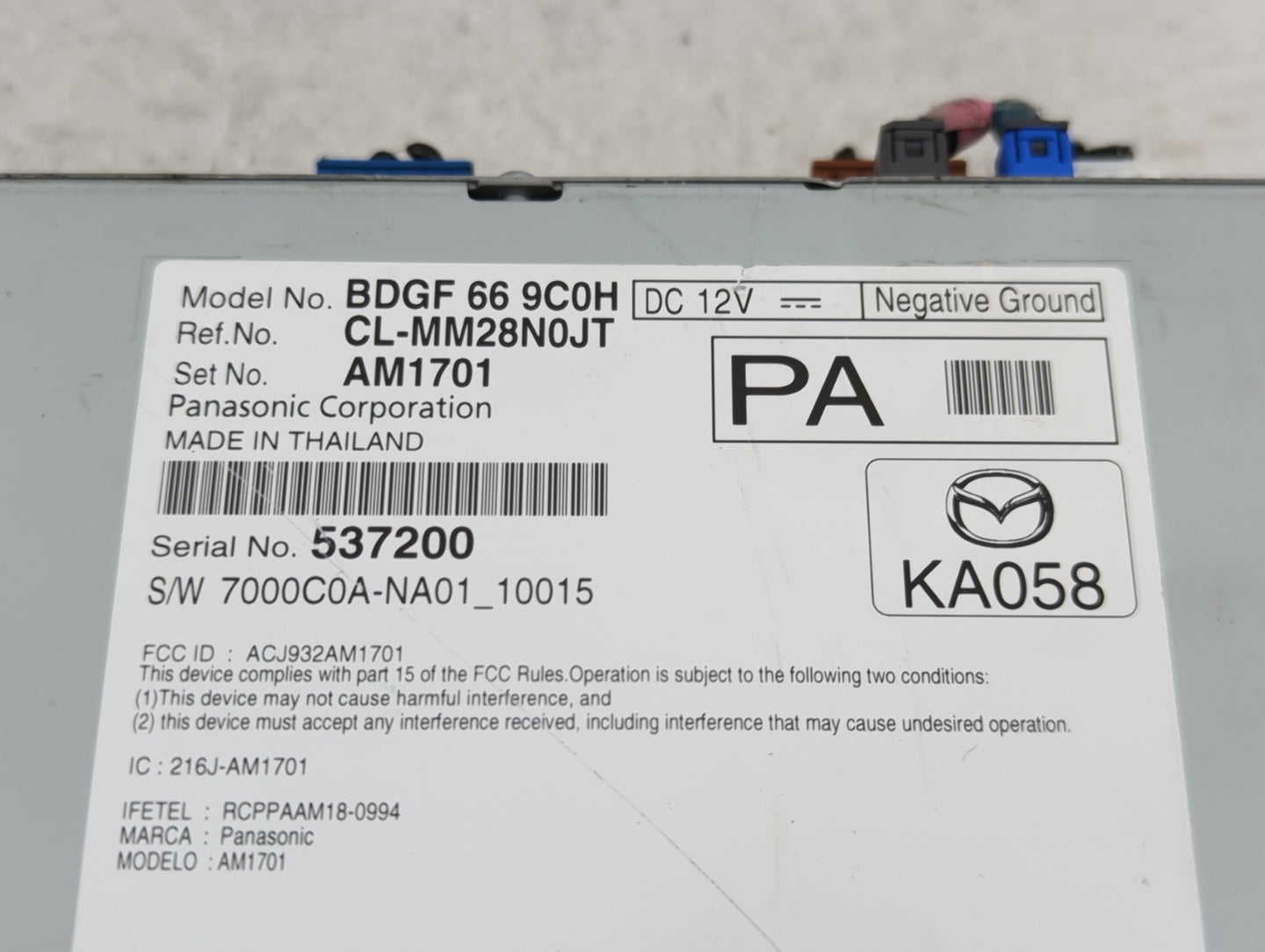 2019 Mazda Mazda3 Radio AM FM Cd Player Receiver Replacement P/N:BDGF669C0H CL-MM28N0JT, AM1701, ACJ932AM1701 Fits Fits 2020