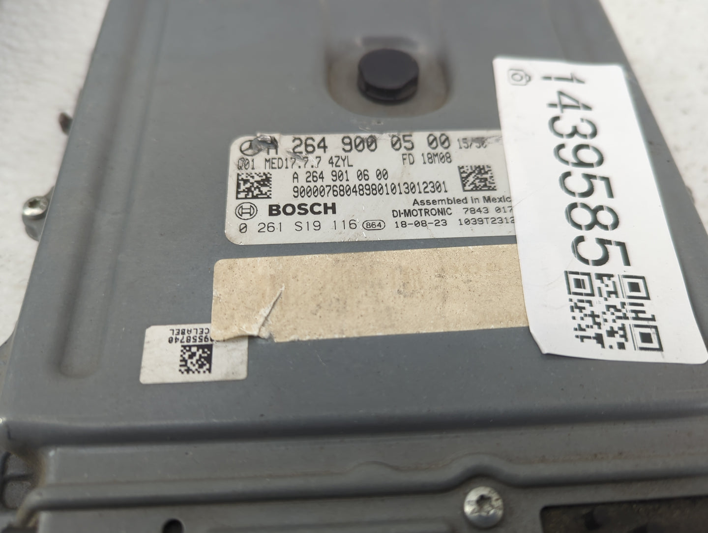 2019 Mercedes-Benz A-Class PCM Engine Control Computer ECU ECM PCU OEM P/N:A 264 901 06 00 0 261 S19 116 Fits Fits 2020 2021