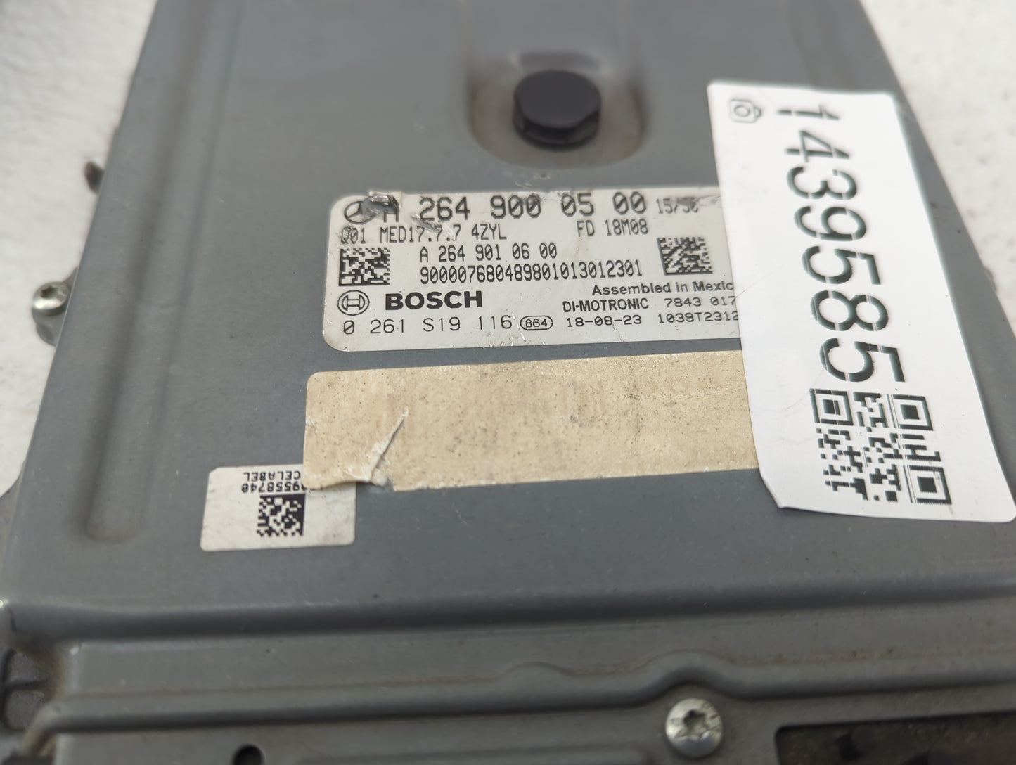 2019 Mercedes-Benz A-Class PCM Engine Control Computer ECU ECM PCU OEM P/N:A 264 901 06 00 0 261 S19 116 Fits Fits 2020 2021
