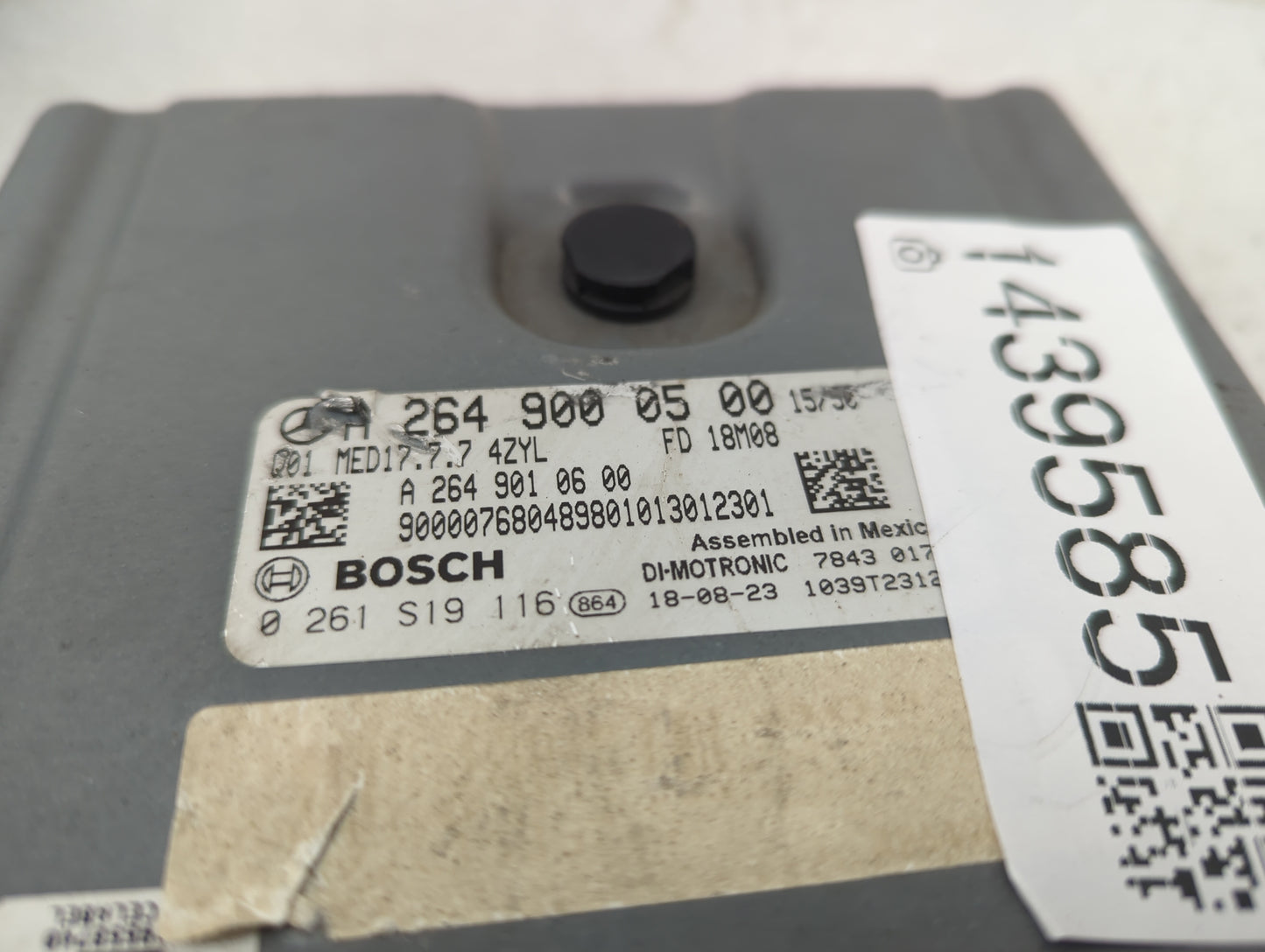 2019 Mercedes-Benz A-Class PCM Engine Control Computer ECU ECM PCU OEM P/N:A 264 901 06 00 0 261 S19 116 Fits Fits 2020 2021
