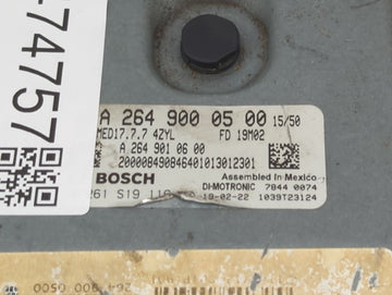 2019 Mercedes-Benz C-Class PCM Engine Control Computer ECU ECM PCU OEM P/N:A2649000500 A2649010600 Fits Fits 2020 OEM Used Auto Parts