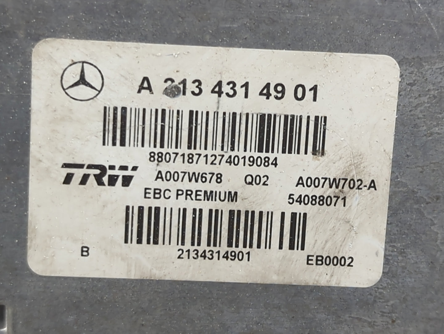 2019-2020 Mercedes-Benz E450 ABS Pump Control Module Replacement P/N:A 213 431 49 01 Fits Fits 2018 2019 2020 OEM Used Auto 