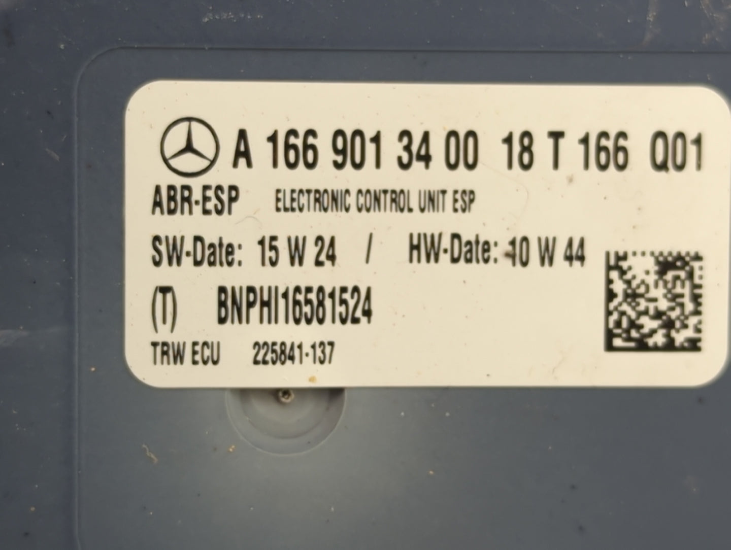 2019 Mercedes-Benz Gl450 ABS Pump Control Module Replacement P/N:A 166 901 34 00 A166 431 0600 Fits Fits 2017 2018 OEM Used 