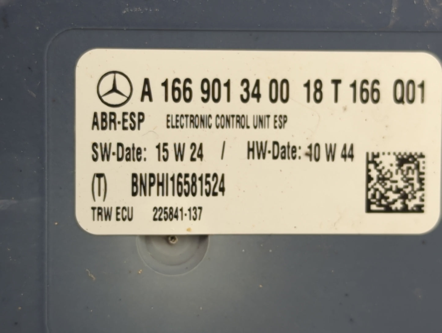 2019 Mercedes-Benz Gl450 ABS Pump Control Module Replacement P/N:A 166 901 34 00 A166 431 0600 Fits Fits 2017 2018 OEM Used 