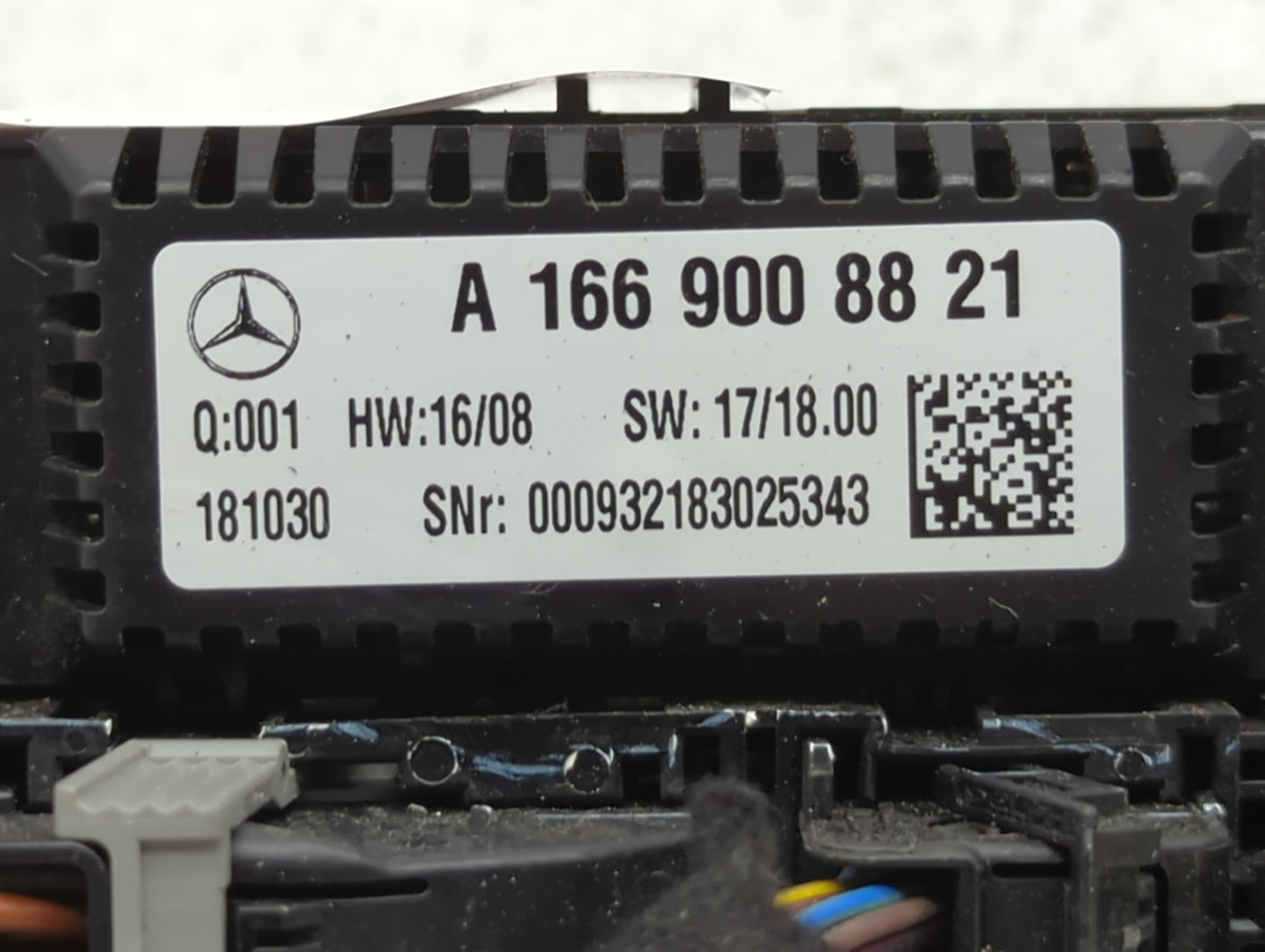 2019 Mercedes-Benz Gls450 Climate Control Module Temperature AC/Heater Replacement P/N:A 166 900 88 21 Fits Fits 2018 OEM Us