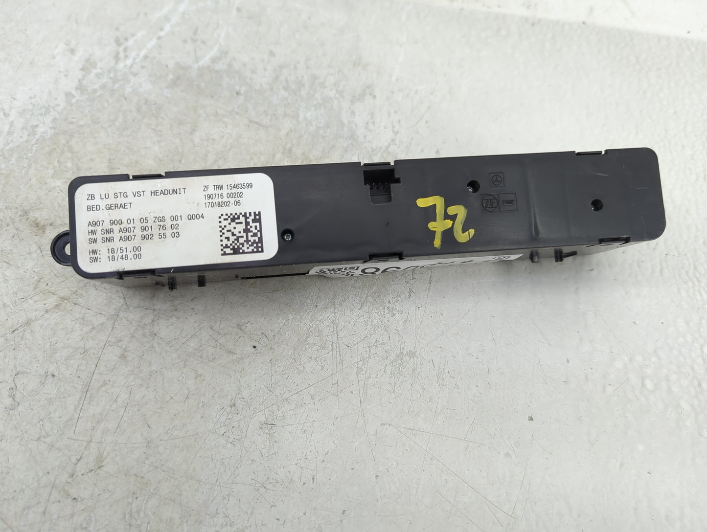 2019 Mercedes-Benz Sprinter 2500 Radio AM FM Cd Player Receiver Replacement P/N:A9079025503 Fits OEM Used Auto Parts - Oemus