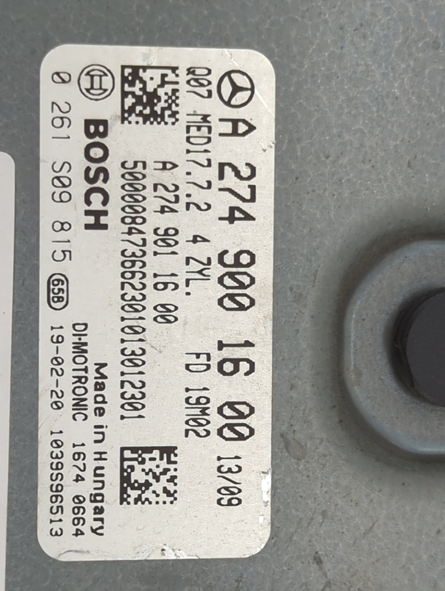 2019 Mercedes-Benz Sprinter 2500 PCM Engine Control Computer ECU ECM PCU OEM P/N:A2749001600 A2749011600 Fits OEM Used Auto 