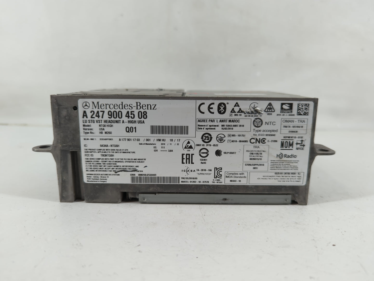 2019 Mercedes-Benz Sprinter 3500 Radio AM FM Cd Player Receiver Replacement P/N:3643328 Fits OEM Used Auto Parts - Oemusedau