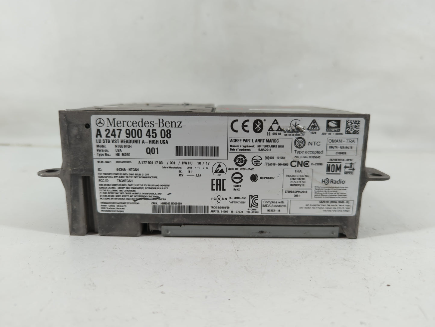 2019 Mercedes-Benz Sprinter 3500 Radio AM FM Cd Player Receiver Replacement P/N:3643328 Fits OEM Used Auto Parts - Oemusedau