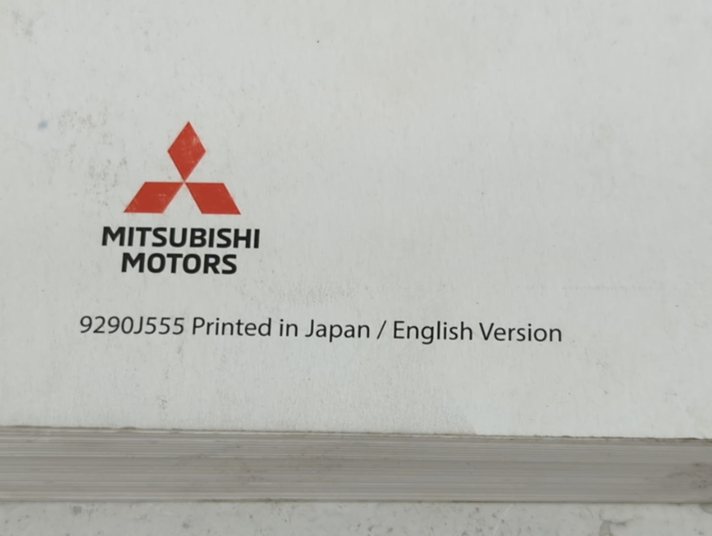 2019 Mitsubishi Eclipse Cross Owners Manual Book Guide P/N:9290J555 OEM Used Auto Parts - Oemusedautoparts1.com