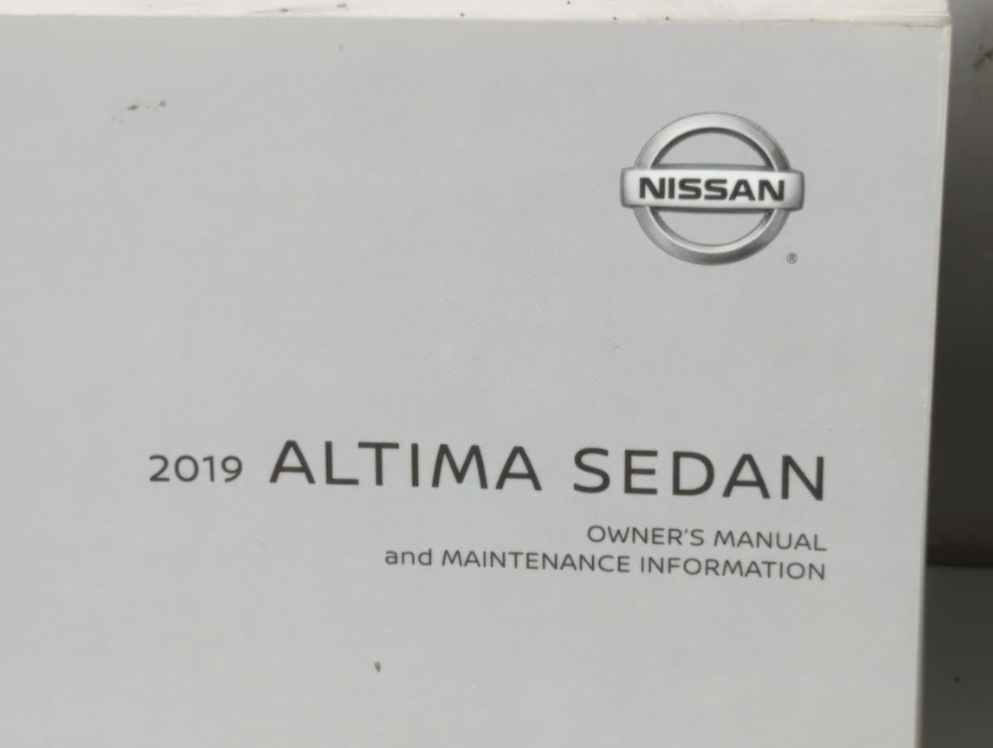2019 Nissan Altima Owners Manual Book Guide P/N:OM19EA 0L34U1 OEM Used Auto Parts - Oemusedautoparts1.com