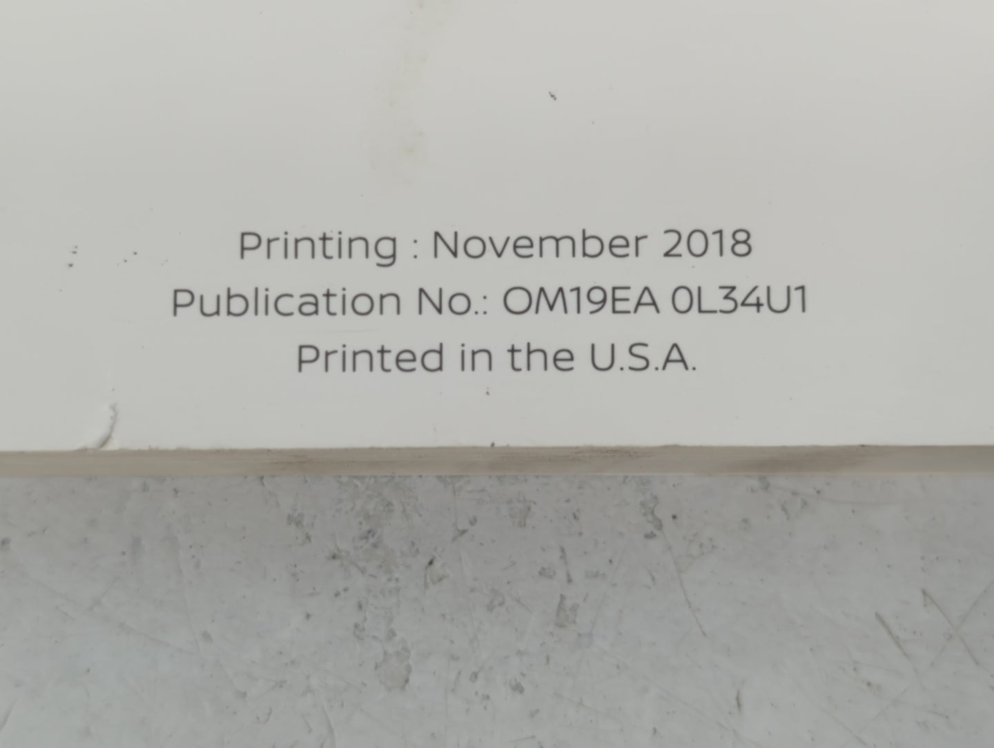 2019 Nissan Altima Owners Manual Book Guide P/N:OM19EA 0L34U1 OEM Used Auto Parts - Oemusedautoparts1.com