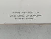 2019 Nissan Altima Owners Manual Book Guide P/N:OM19EA 0L34U1 OEM Used Auto Parts - Oemusedautoparts1.com