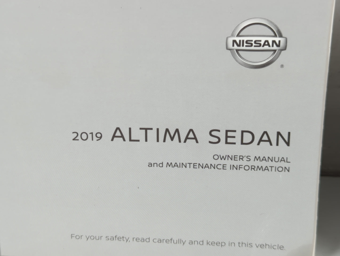 2019 Nissan Altima Owners Manual Book Guide P/N:OM19EA 0L34U0 OEM Used Auto Parts - Oemusedautoparts1.com