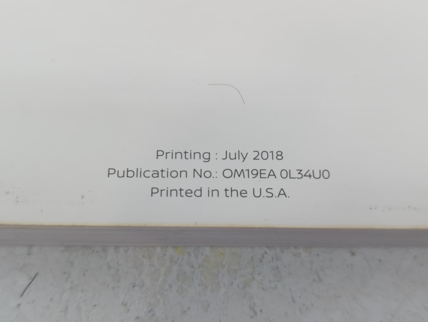 2019 Nissan Altima Owners Manual Book Guide P/N:OM19EA 0L34U0 OEM Used Auto Parts - Oemusedautoparts1.com