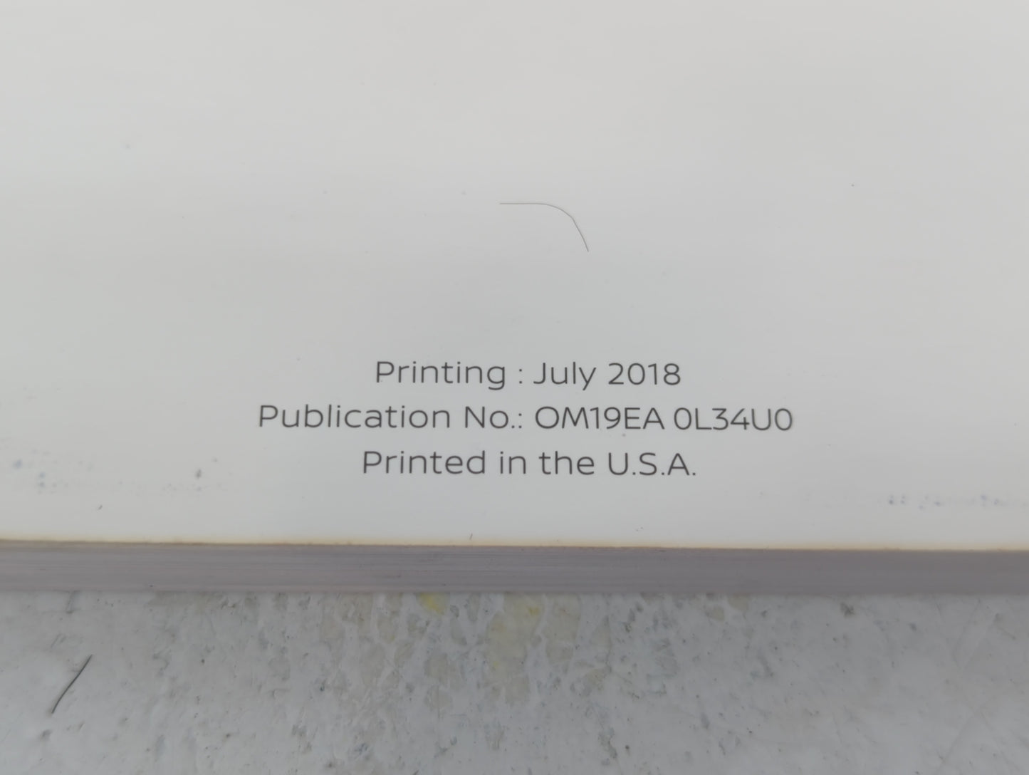 2019 Nissan Altima Owners Manual Book Guide P/N:OM19EA 0L34U0 OEM Used Auto Parts - Oemusedautoparts1.com