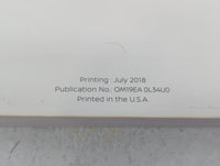 2019 Nissan Altima Owners Manual Book Guide P/N:OM19EA 0L34U0 OEM Used Auto Parts - Oemusedautoparts1.com