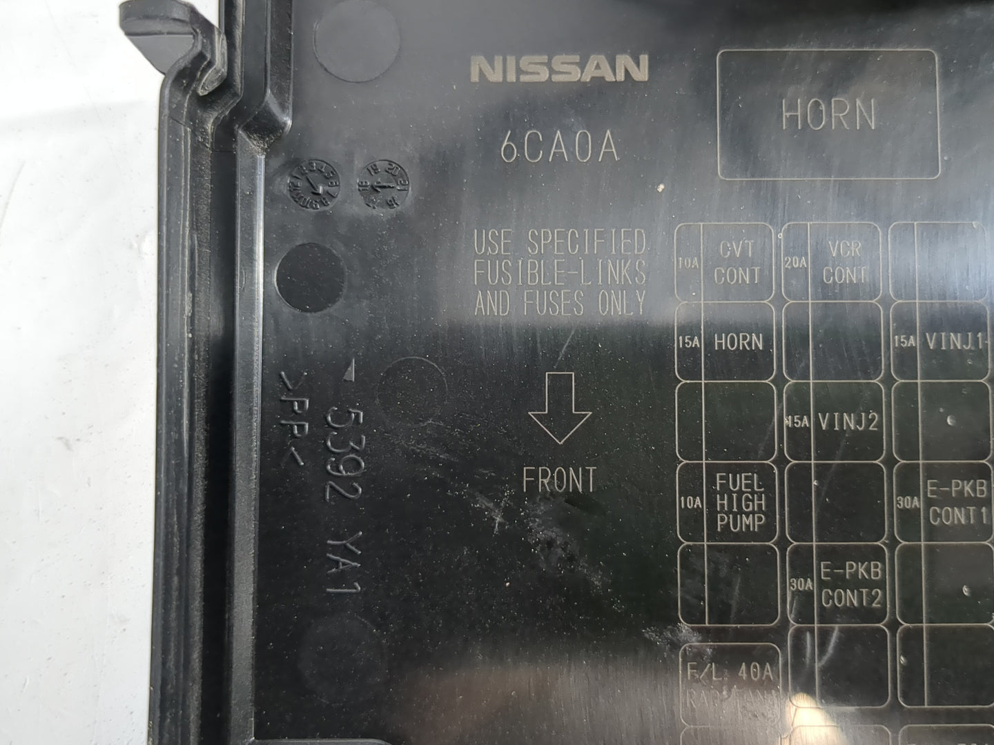 2019-2022 Nissan Altima Fusebox Fuse Box Panel Relay Module P/N:6CA0A Fits Fits 2019 2020 2021 2022 OEM Used Auto Parts - Oe