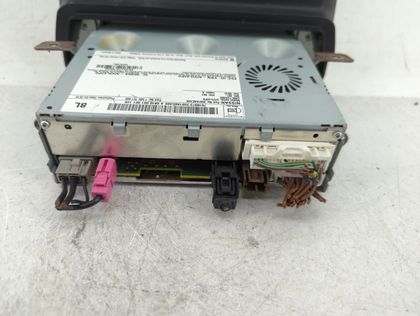 2019 Nissan Altima Radio AM FM Cd Player Receiver Replacement P/N:2591A6CA0E Fits OEM Used Auto Parts - Oemusedautoparts1.co
